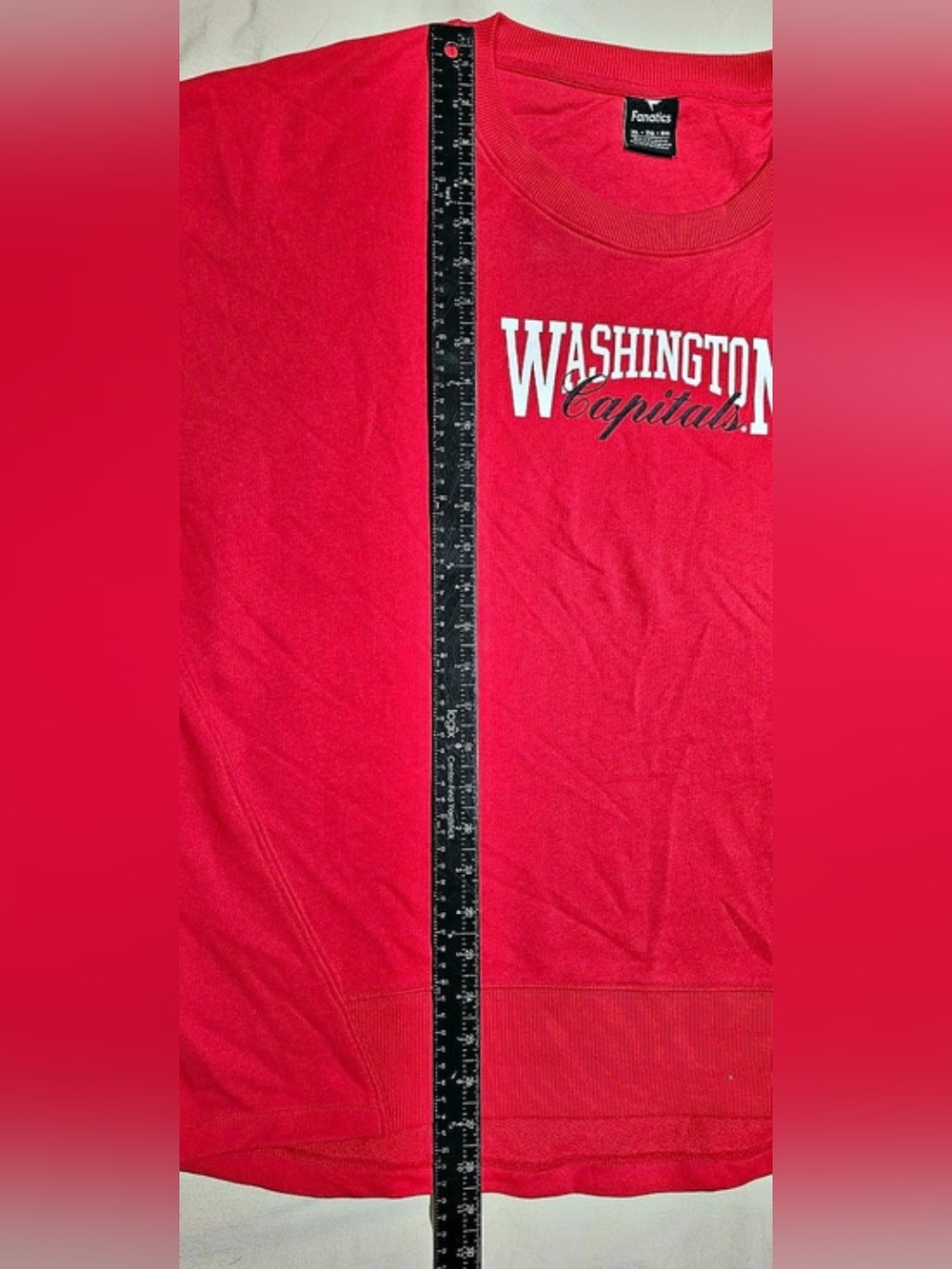 Women's Fanatics Washington Capitals Sweatshirt Red White Size XL - Picture 6 of 6